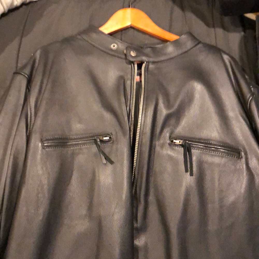 Men’s leather motorcycle jacket 3xl new